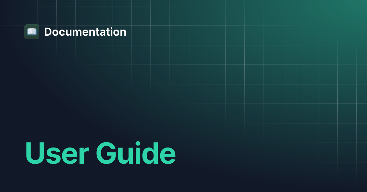 User Guide | Documentation