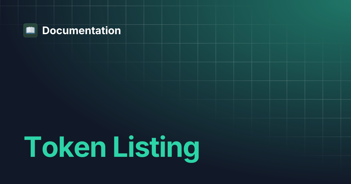Token Listing | Documentation